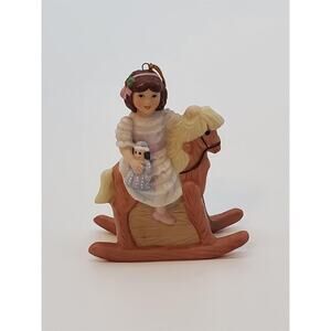 Amy - Girl on Rocking Horse - Ceramic
